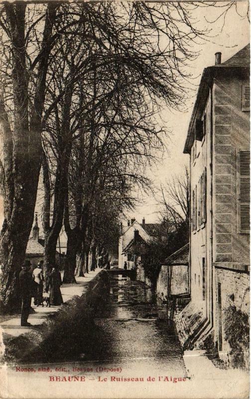 Carte postale ancienne Beaune Le Ruisseau de l'Aigue à Beaune