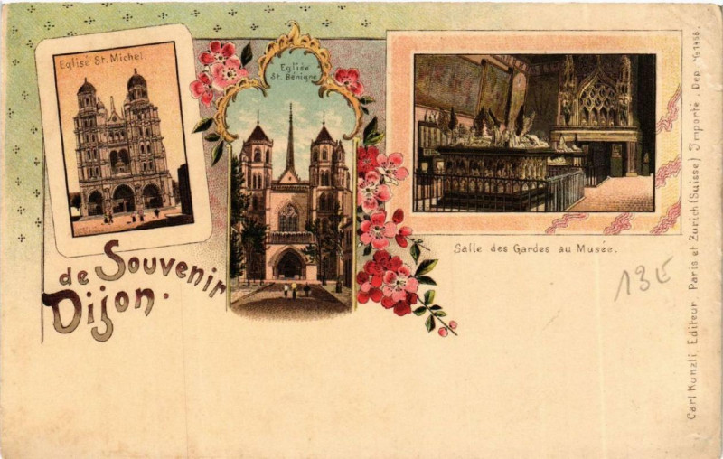 Carte postale ancienne Dijon Souvenir à Dijon
