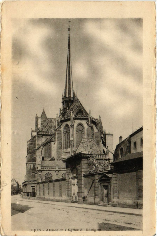 Carte postale ancienne Dijon - Abside de Eglise Saint-Benigne à Dijon