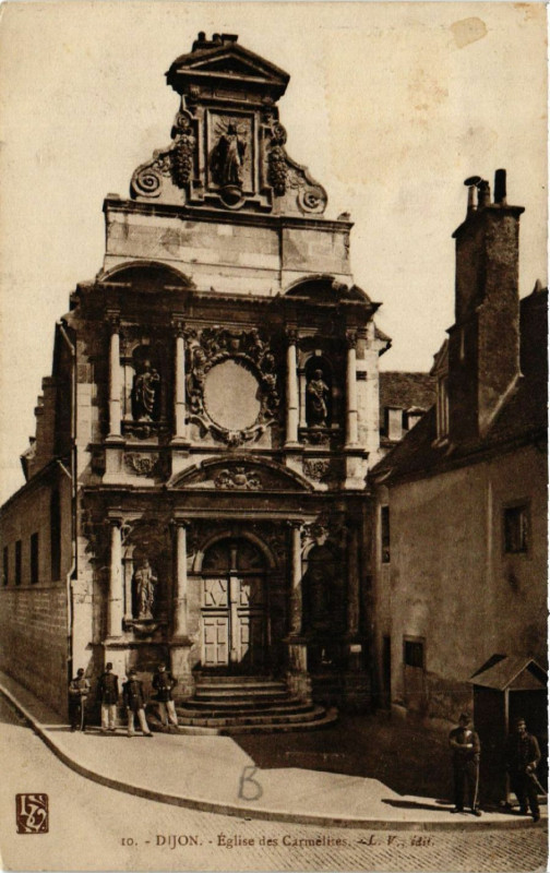 Carte postale ancienne Dijon - Eglise des Carmelites à Dijon