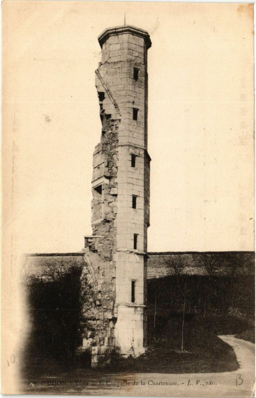 Carte postale ancienne Dijon - Tour de la Chapelle de la Chartreuse à Dijon