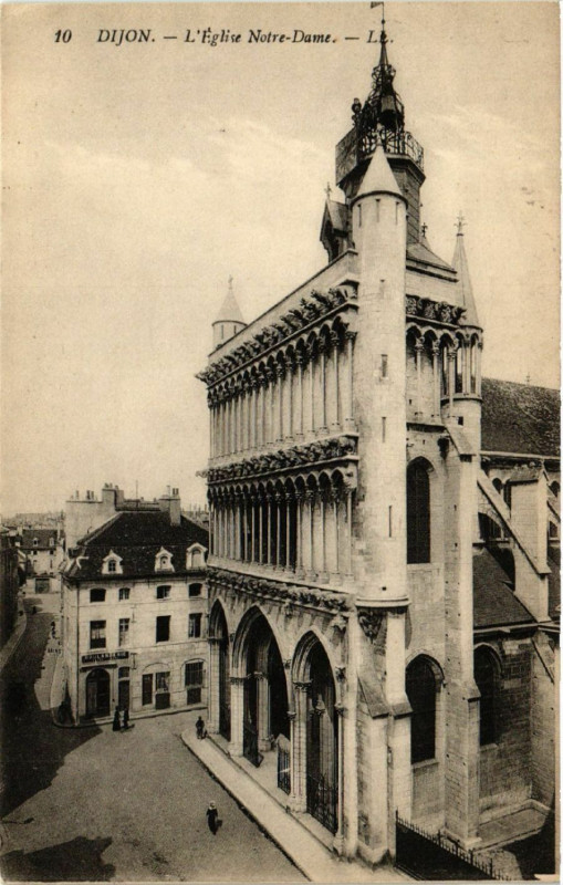 Carte postale ancienne Dijon - Eglise Notre-Dame à Dijon