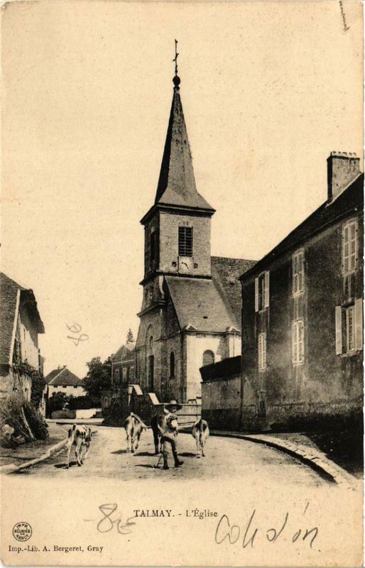 Carte postale ancienne Talmay Eglise à Talmay