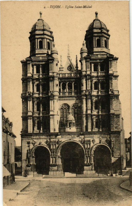 Carte postale ancienne Dijon - Eglise Saint-Michel à Dijon