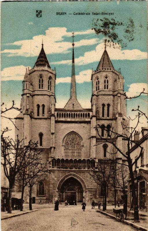 Carte postale ancienne Dijon - Cathédrale Saint-Benigne à Dijon