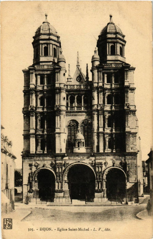 Carte postale ancienne Dijon - Eglise Saint-Michel à Dijon