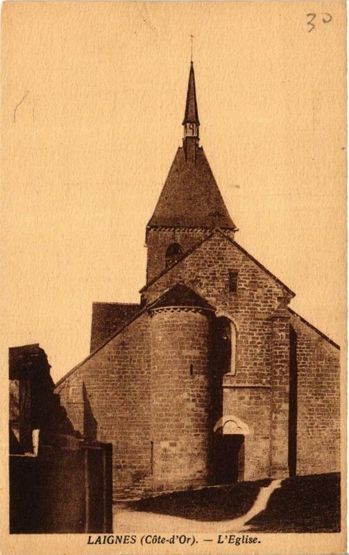 Carte postale ancienne Laignes Eglise à Laignes