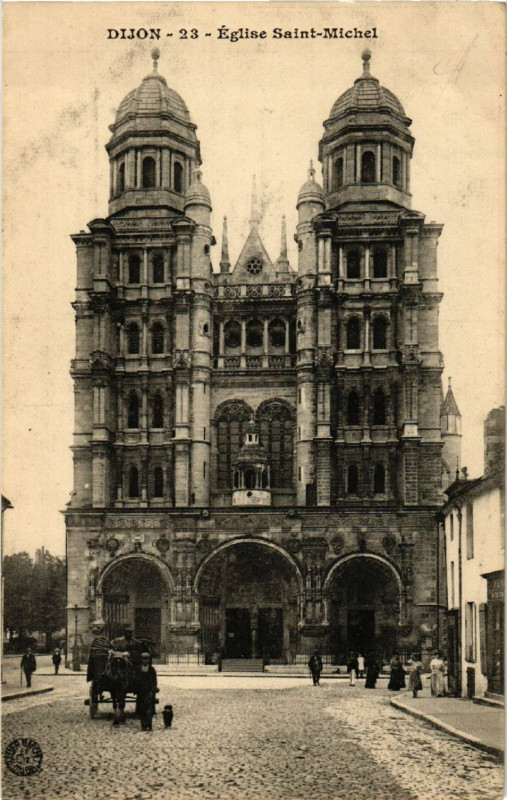 Carte postale ancienne Dijon - Eglise Saint-Michel à Dijon