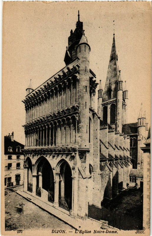 Carte postale ancienne Dijon - Eglise Notre-Dame à Dijon