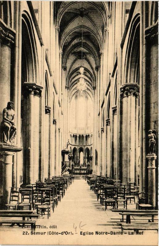 Carte postale ancienne Semur Eglise Notre-Dame