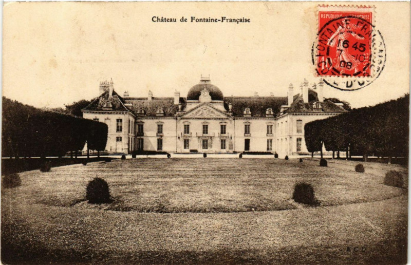 Carte postale ancienne Fontaine-Francaise - Chateau de Fontaine-Francaise à Fontaine-Française