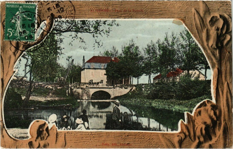 Carte postale ancienne Auxonne - Port de la Scierte à Auxonne