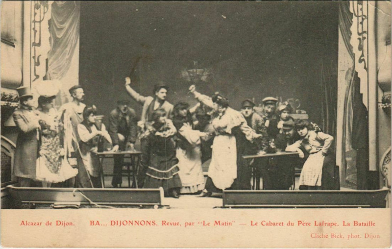 Carte postale ancienne Ba... Dijonnons Revue Cabaret du Pere Lafrape à Dijon