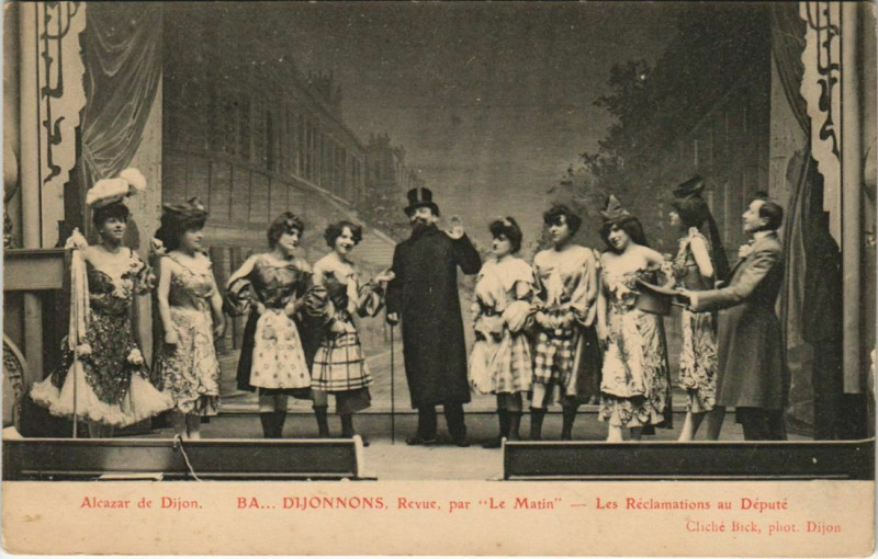 Carte postale ancienne Ba... Dijonnons Revue Réclamation a Député à Dijon
