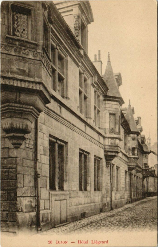 Carte postale ancienne Dijon - Hotel Liégeard à Dijon