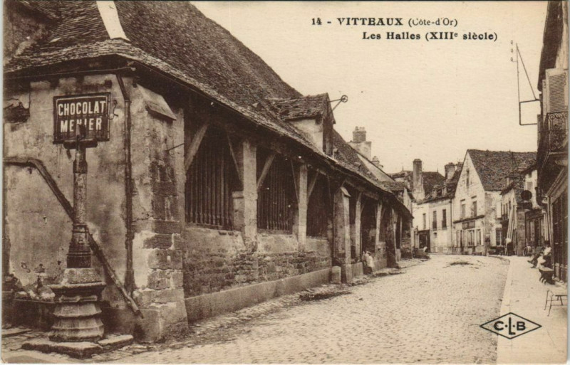 Carte postale ancienne Vittbaux Les Halles