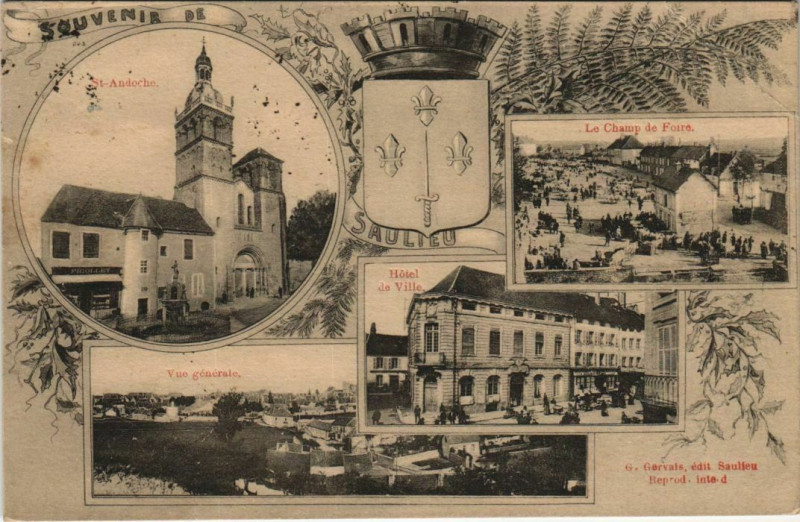 Carte postale ancienne Souvenir de Saulieu à Saulieu