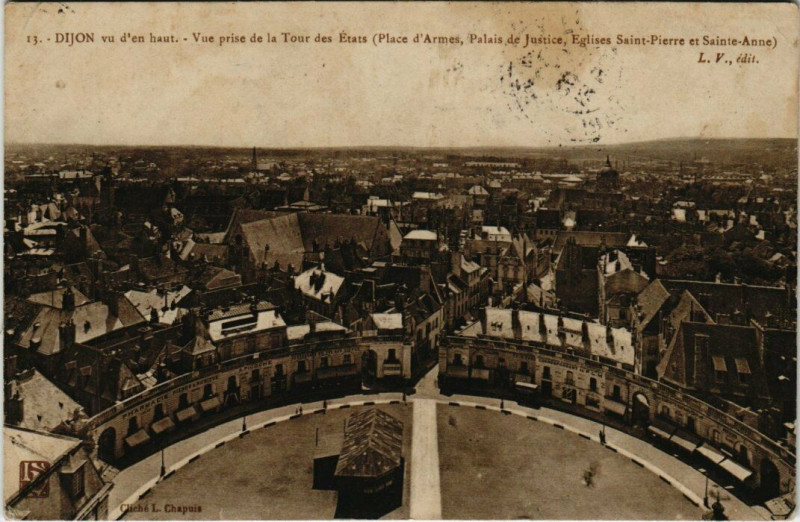 Carte postale ancienne Dijon Vue prise de la Tour des Etats à Dijon