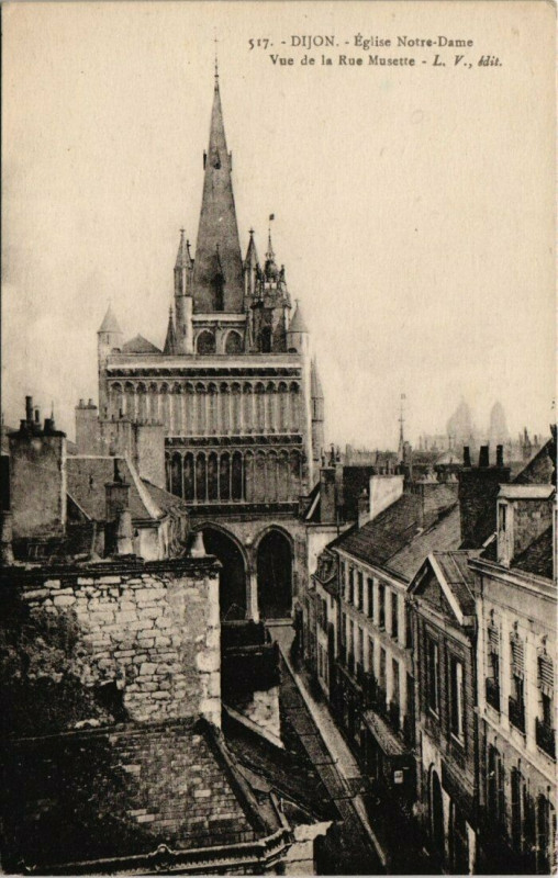 Carte postale ancienne Dijon Eglise Notre Dame à Dijon