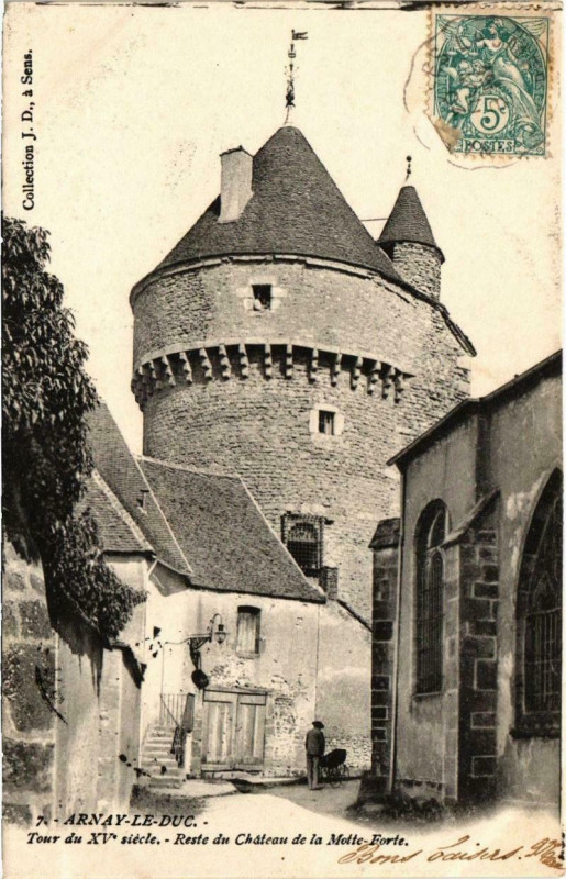 Carte postale ancienne Arnay-le-Duc - Reste du Chateau de la Motte-Forte à Arnay-le-Duc