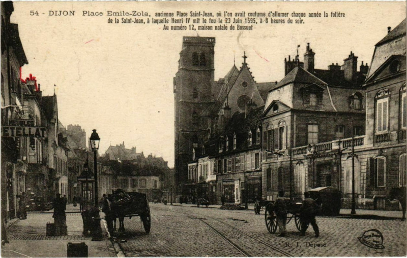 Carte postale ancienne Dijon - Place Emile-Zola à Dijon