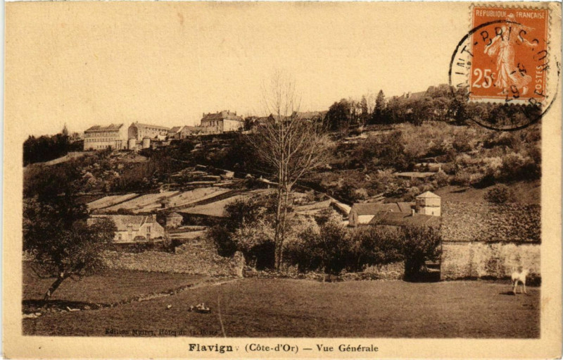 Carte postale ancienne Flavign - Vue generale