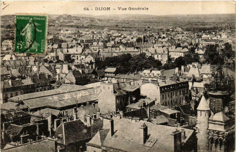 Carte postale ancienne Bourgogne Cote-d'Or Vue générale