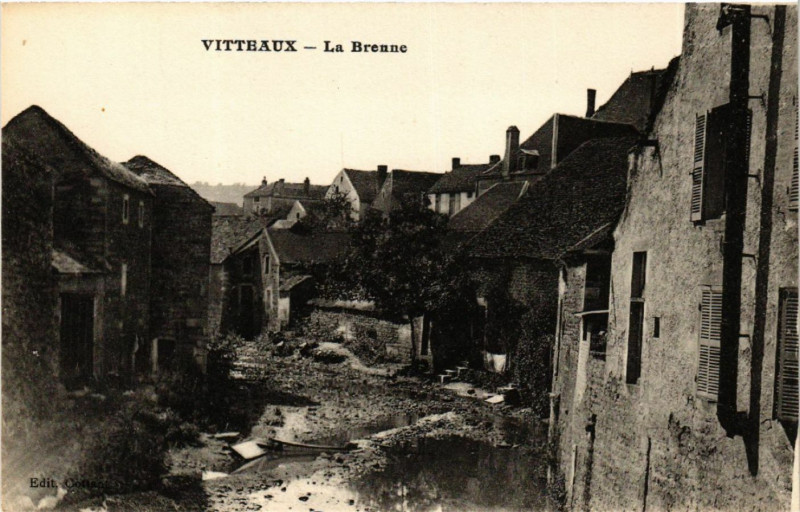 Carte postale ancienne Vitteaux - La Brenne à Vitteaux