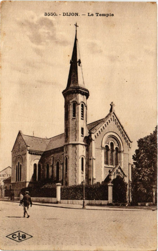 Carte postale ancienne Dijon - Le Temple à Dijon