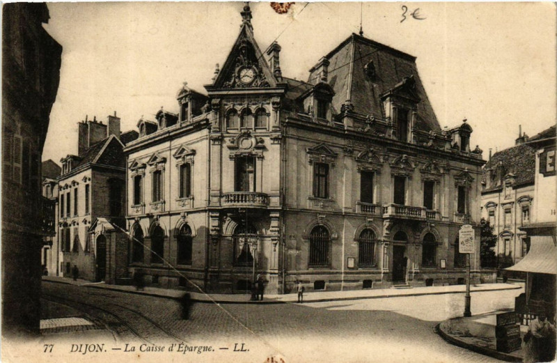 Carte postale ancienne Dijon - La Caisse d'Epargne à Dijon