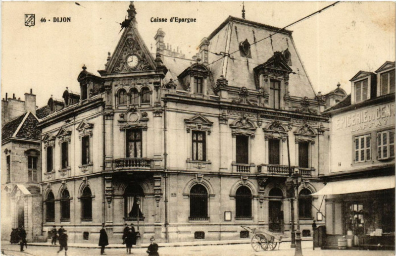 Carte postale ancienne Dijon - La Caisse d'Epargne à Dijon