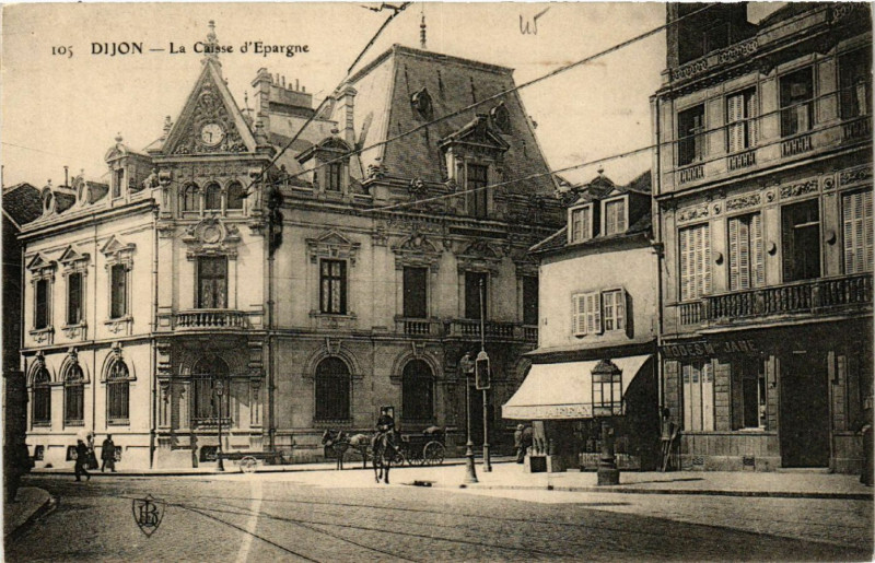 Carte postale ancienne Dijon - La Caisse d'Epargne à Dijon