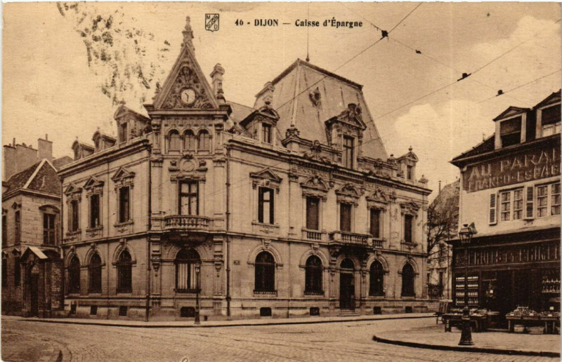 Carte postale ancienne Dijon - Caisse d'Epargne à Dijon
