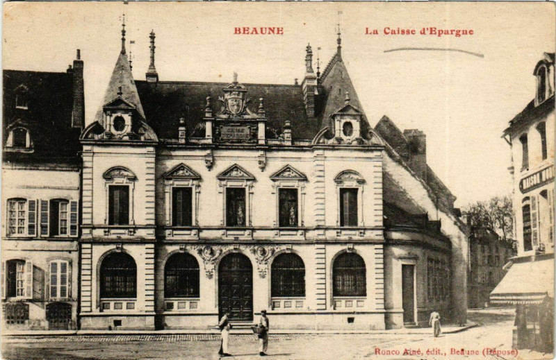 Carte postale ancienne Beaune - La Caisse d'Epargne à Beaune
