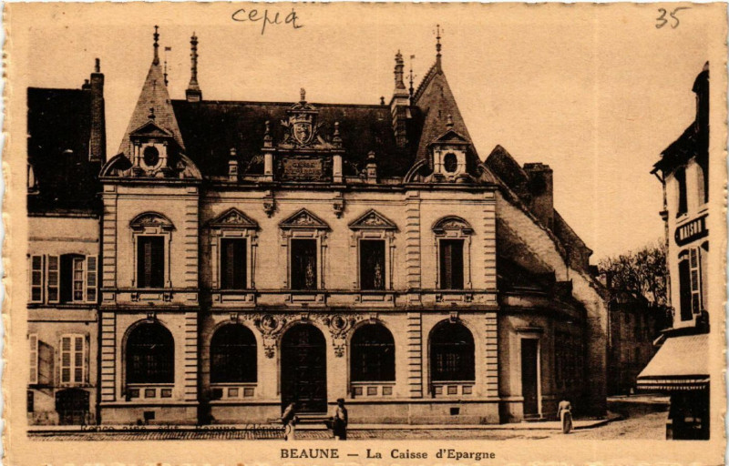 Carte postale ancienne Beaune - La Caisse d'Epargne à Beaune