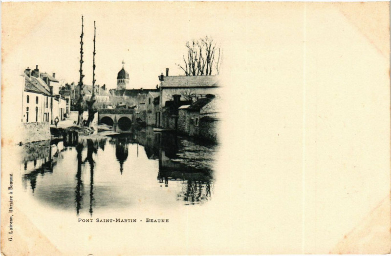 Carte postale ancienne Pont Saint-Martin - Beaune à Pont