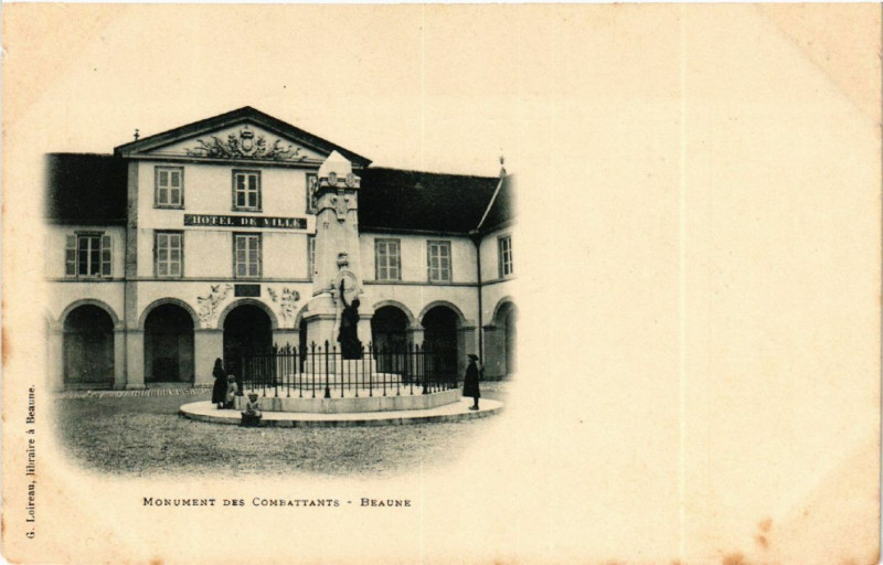 Carte postale ancienne Monument des Combattants - Beaune à Beaune