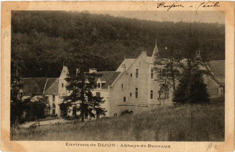 Carte postale ancienne Environs de Dijon - Abbaye de Bonvaux à Dijon