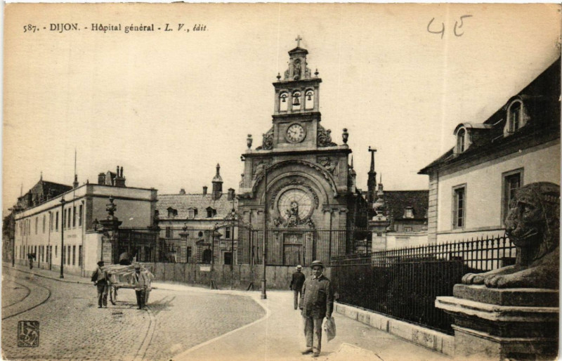 Carte postale ancienne Dijon - Hopital général à Dijon