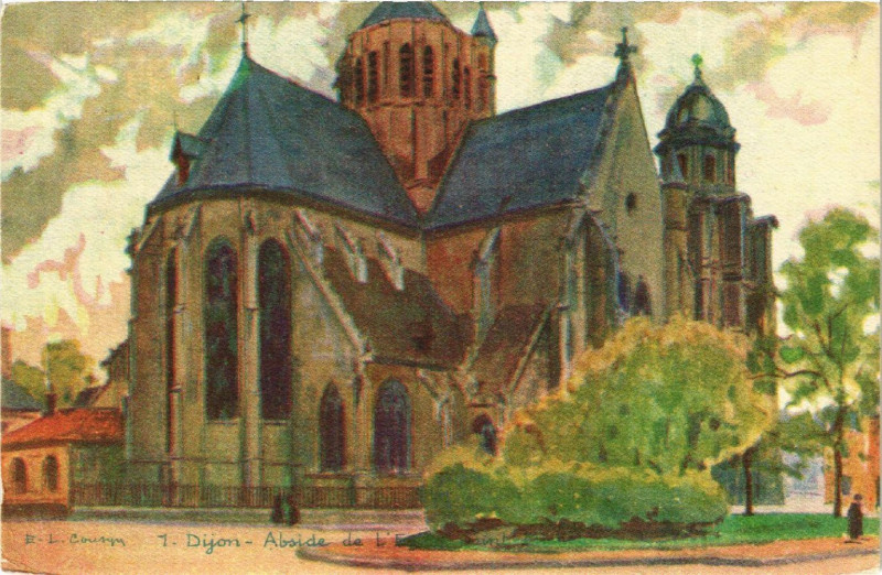 Carte postale ancienne Dijon - Abside de l'Eglise à Dijon