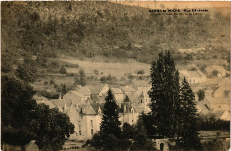 Carte postale ancienne Baume-la-Roche - Vue Générale