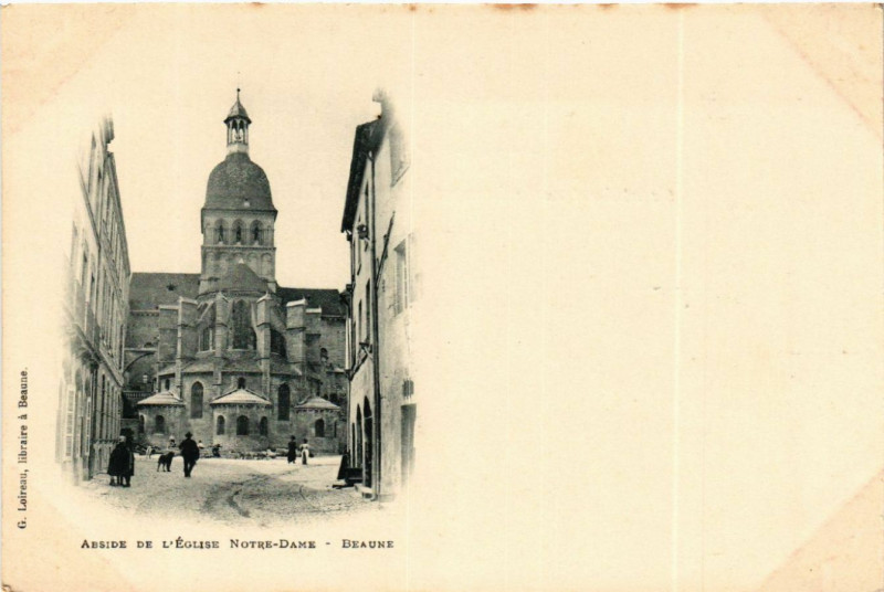Carte postale ancienne Abside de 'Eglise Notre-Dame - Beaune à Beaune