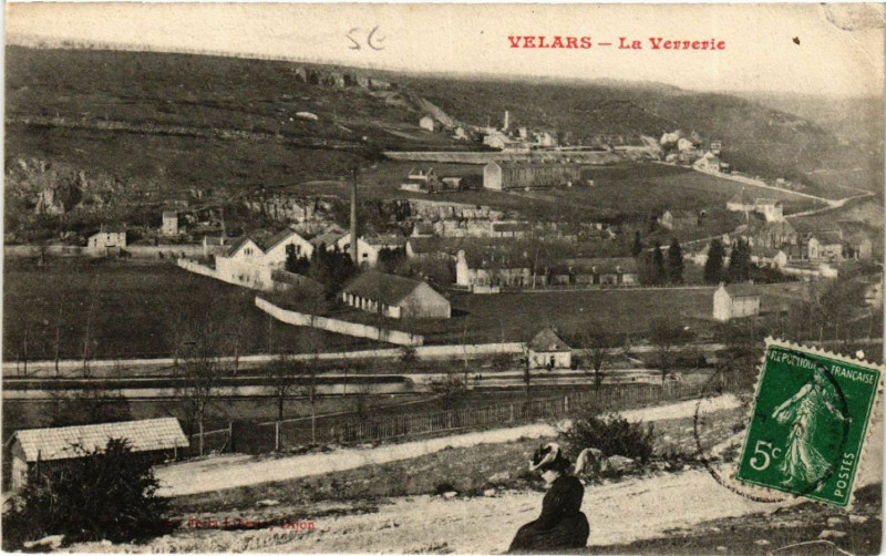 Carte postale ancienne Velars - La Verrerie