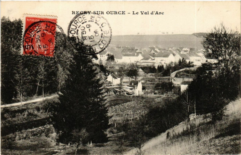 Carte postale ancienne Recey-sur-Ource - Le Val d'Arc à Recey-sur-Ource