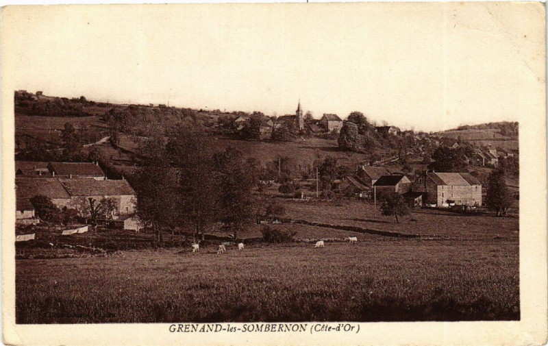 Carte postale ancienne Grenand-les-Sombernon (Cote-d'Or) à Sombernon