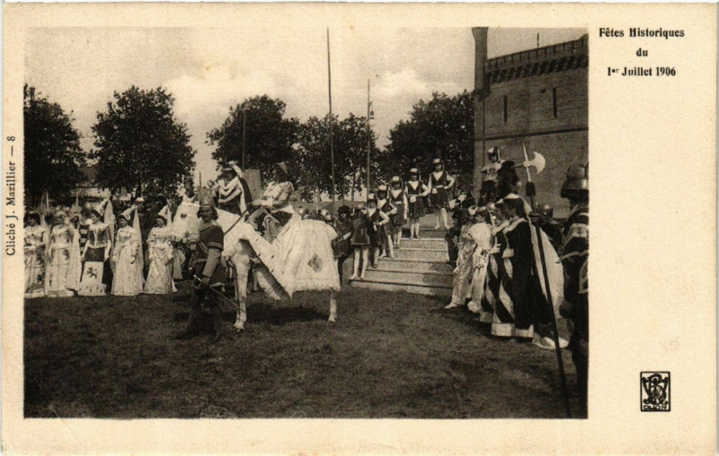 Carte postale ancienne Fétes Historiques du 1er Juillet 1906