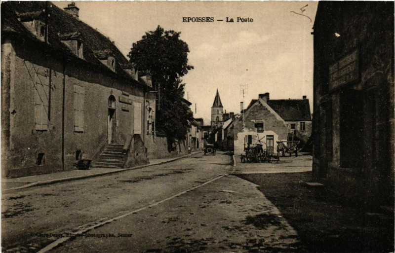 Carte postale ancienne Epoisses - La Poste à Époisses