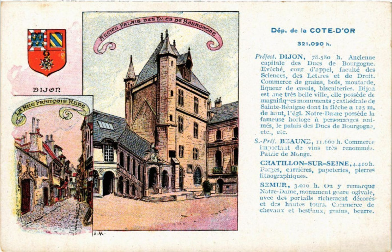 Carte postale ancienne Dijon - Dép. de la Cote d'Or à Dijon