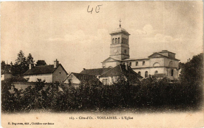 Carte postale ancienne Cote-d'Or - Voulaines - L'Eglise