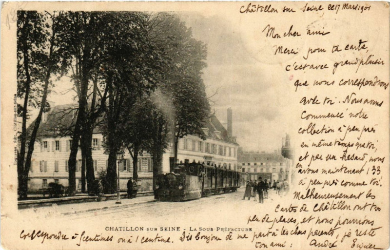 Carte postale ancienne Chatillon-sur-Seine - La Sous -Préfecture à Châtillon-sur-Seine